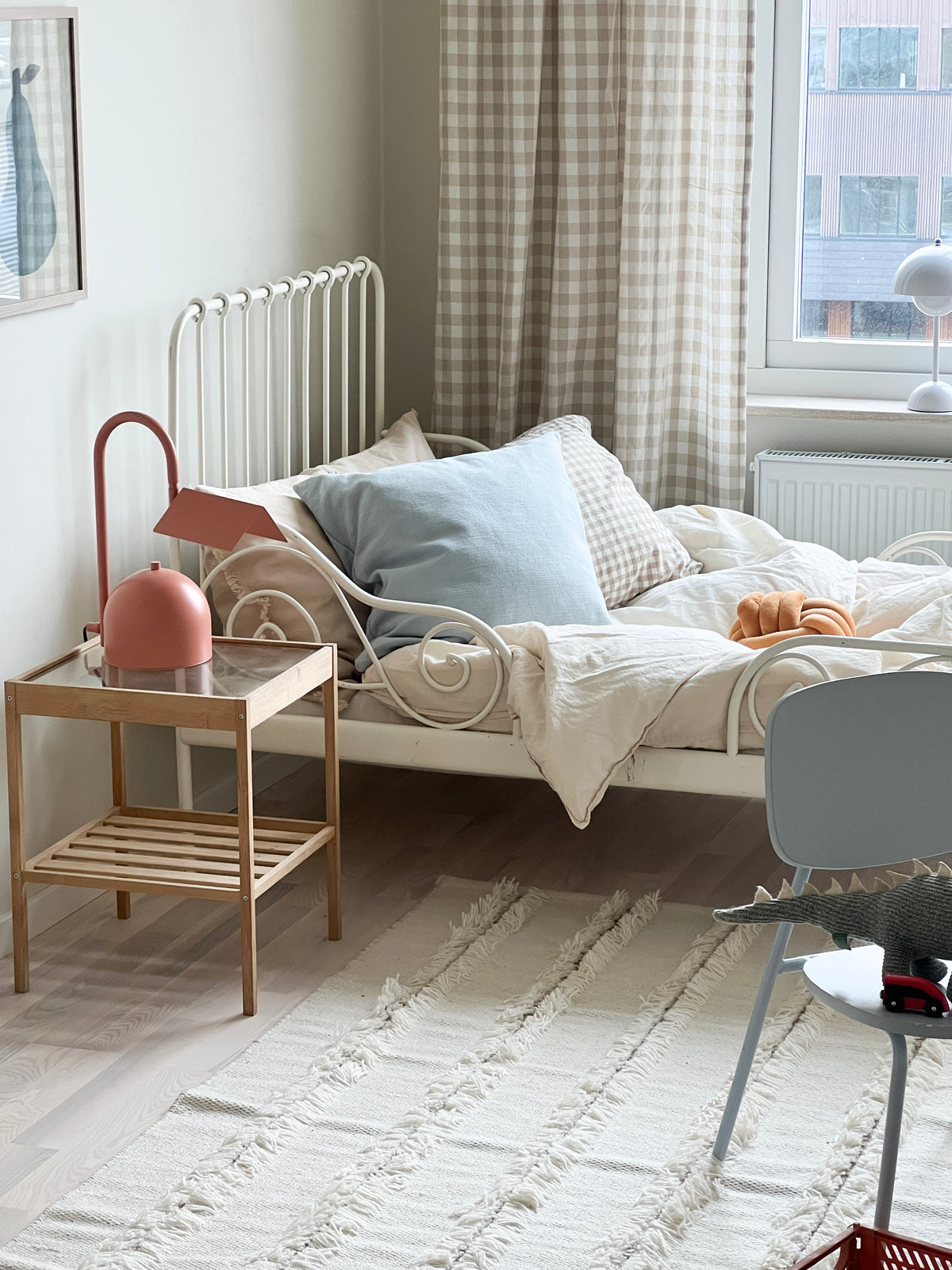 Angol Chunky Table Lamp, Warm Peach