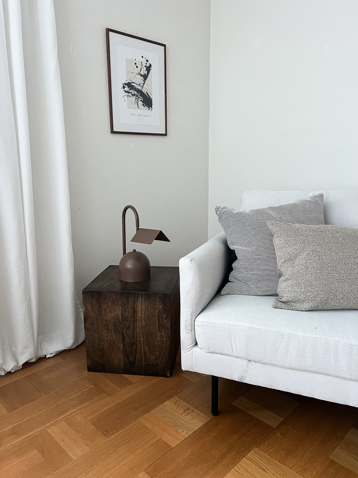Angol Chunky Bordslampa Brun