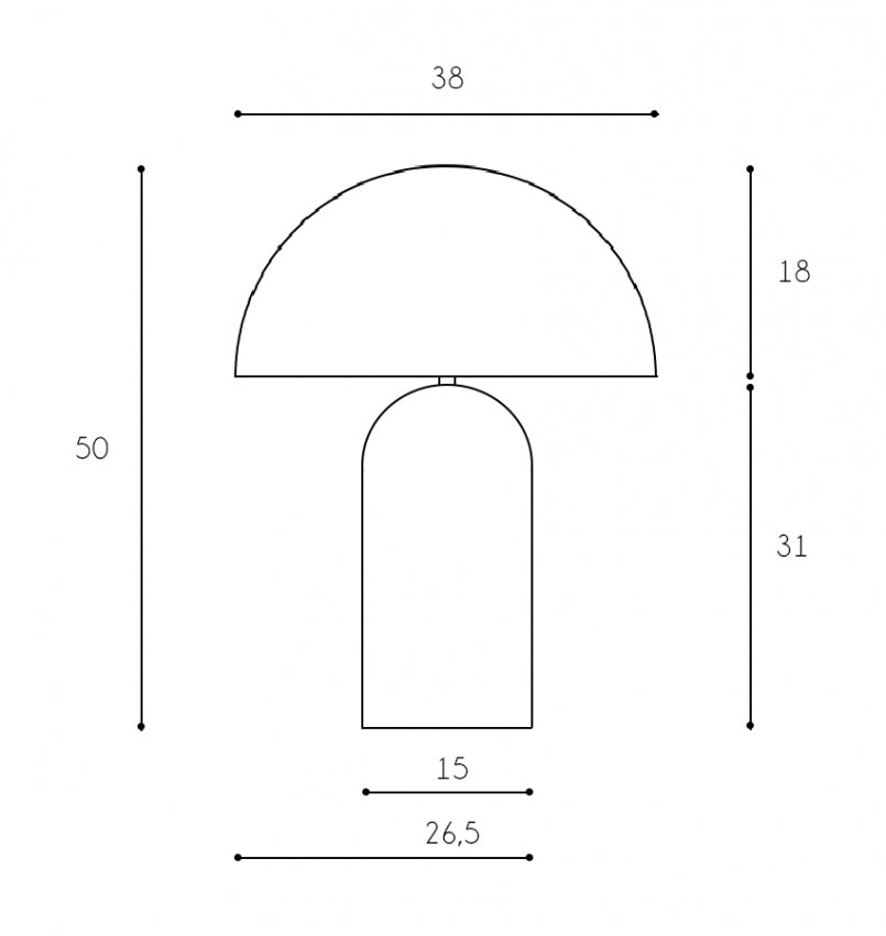 Bolux Bordslampa Svart