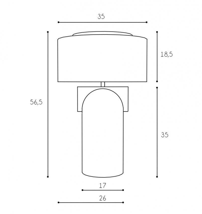 Figoll Bordslampa Vit